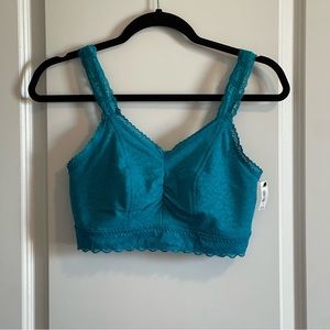 Torrid Teal Bralite Unlined 4-Way Stretch Lace Bralette, Sizes 0X-4X